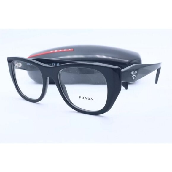 Prada VPR A18 16K-101 Black Cat Eye Women's Eyeglasses 52mm NEW IN!